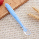 Baby Soft Silicone Spoon with Storage Box Candy Color Temperature Sensing Spoon Children Food Feeding Dishes Feeder Appliance