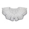 Royal Style Cotton Fake Collar Shawl Wrap Hollow Out Floral Lace Ruffled Trim Necklace Pointed Triangle Lapel Blouse