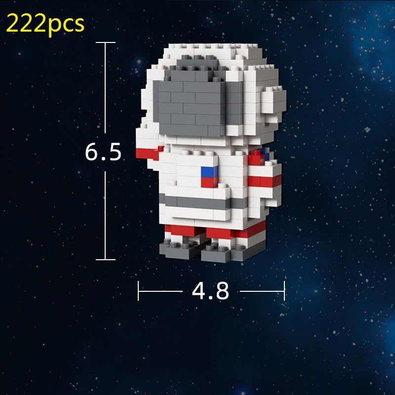 200-2880pcs Mini Micro Rocket Building Blocks Space Moon Satellite Astronaut Diamond Bricks Constructor Toys for Children Gifts
