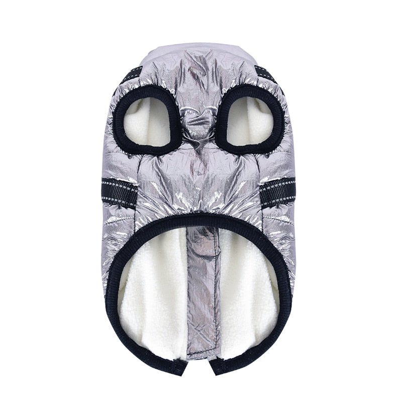 Large Pet Dog Jacket With Harness Winter Warm Dog Clothes For Labrador Waterproof Big Dog Coat Chihuahua French Bulldog Outfits