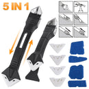 5In1 Silicone Scraper Caulk Tools Glass Glue Angle Scraper Stainless Steelhead Finisher Sealant Scraper Remove Scraper Grout Kit