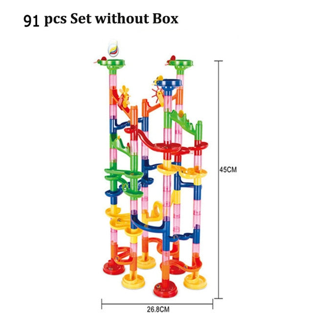 142 Pcs Marble Run Building Blocks Marbles Slide Toys For Children DIY Creativity Constructor Educational Toys Children Gift