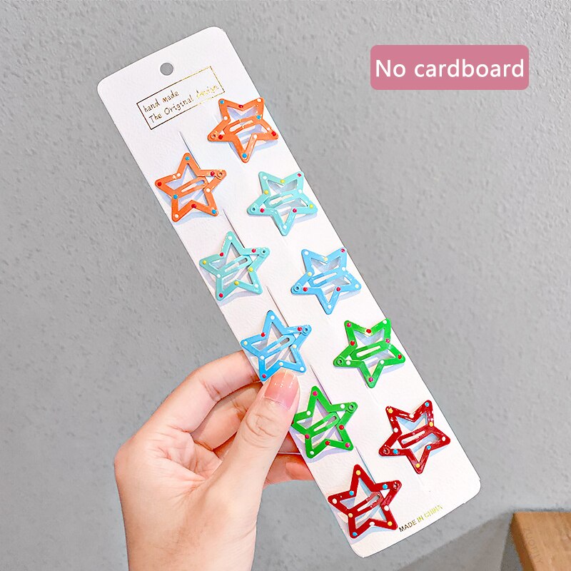 10pcs Snap Hair Clips for Girls Clip Pins BB Hairpins Color Metal Barrettes for Baby Children Women Girls Styling Accessories