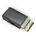 Top Quality Rfid Wallet Men Money Bag Mini Purse Male Aluminium Card Wallet Small Clutch Leather Wallet Thin Purse Carteras 2022