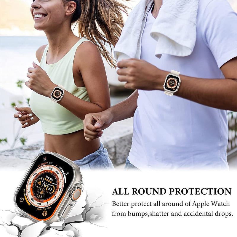 Watch Cover For Apple Watch Ultra 49mm Hard PC Protective Case Hollow Frame Bumper for iwatch Ultra 49mm SmartWatch