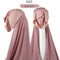 Women Muslim Instant Chiffon Hijab With Cap Underscarf Bonnet HIjabs  Scarf Islam Headscarf Headwrap Turbante