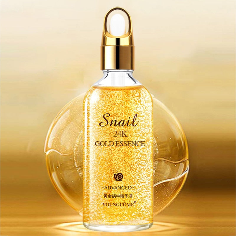 YOUNGCOME 24K Golden Rice Face Essence Moisturizing Anti-aging Wrinkle Hyaluronic Acid Serum Shrinks Pores Repairs Skin