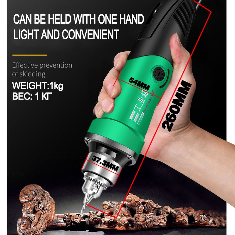 High-Power Engraver Electric Drill Engraving Dremel Rotary Tool 260W/480W Machine With Flexible Shaft 6-Position Variable Speed
