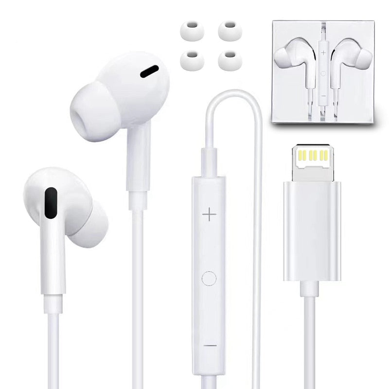In Ear Headphones Wired for Iphone Lightning Earphones for Iphone 12 11 pro 8 7 Plus X XS MAX XR iPod Wired Earbuds with Mic