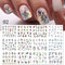 12 Designs Nail Stickers Set Mixed Floral Geometric Nail Art Water Transfer Decals Sliders Flower Leaves Manicures Decoration