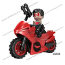 LG1002 Disney Building Blocks Luminous With Motorcycle Plastic mini action toy Figures Children Toys birthday gifts
