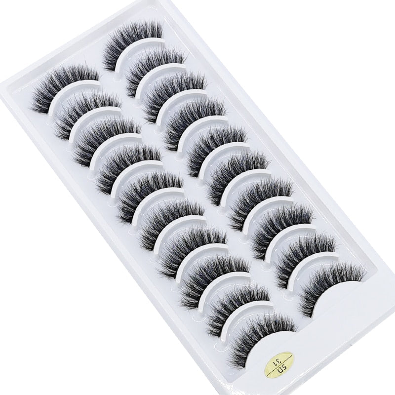 NEW 10 Pairs Natural False Eyelashes Fake Lashes Long Makeup 3d Mink Lashes Extension Eyelash Mink Eyelashes for Beauty 54