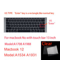 Keyboard cover for Apple Macbook pro13/16/15 Air13 inch All series Laptop silicone Case Clear Protector Skin A2442 A2337 EU/US