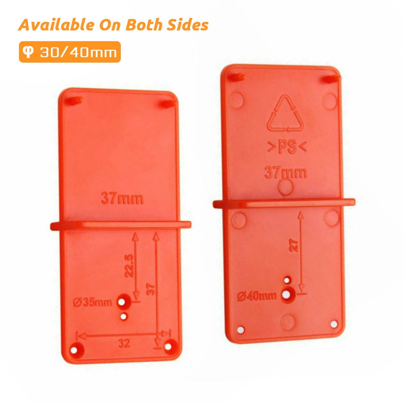 Hinge Hole Drilling Guide Plastic 35mm Woodworking Punch Opener Locator for Cabinets Installation DIY Template Woodworking Tools