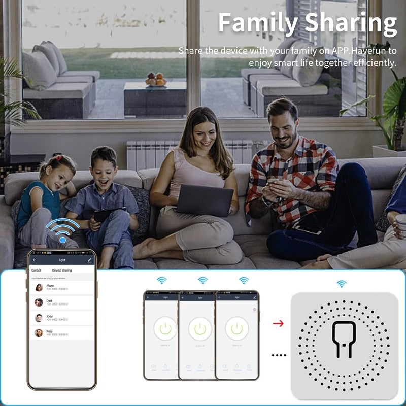 Tuya WiFi Mini DIY Smart Switch 10A 16A Light APP Remote Timing Wireless Control Relay Automation Modules Work Alexa Google