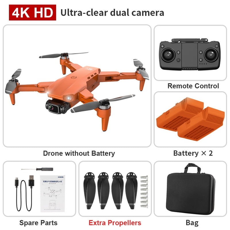 XKJ L900 PRO GPS Drone 4K Dual HD Camera Professional Aerial Photography Brushless Motor Foldable Quadcopter RC Distance1200M