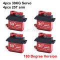 Waterproof 20KG 25KG 30kg 35kg 40KG 60KG Servos 180 270 360 Degree Large Torque Digital Servo Metal Gears 25T Arm For RC Car