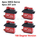 Waterproof 20KG 25KG 30kg 35kg 40KG 60KG Servos 180 270 360 Degree Large Torque Digital Servo Metal Gears 25T Arm For RC Car