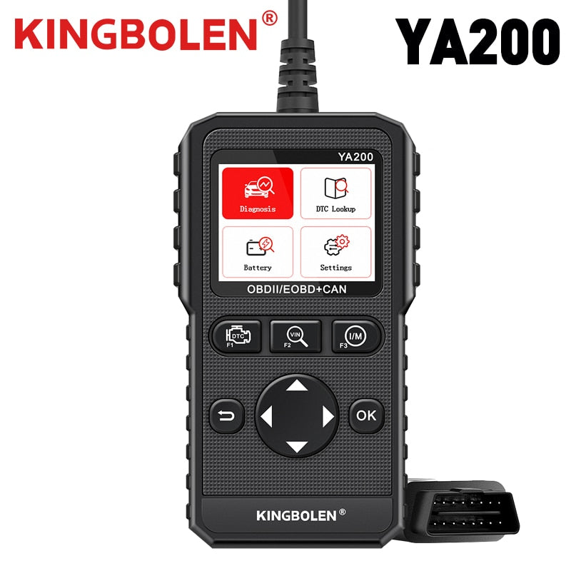 KINGBOLEN YA200 OBD2 Scanner Professional Auto Engine System Diagnostic Tool Lifetime Free Automotive DTC Lookup Code Reader