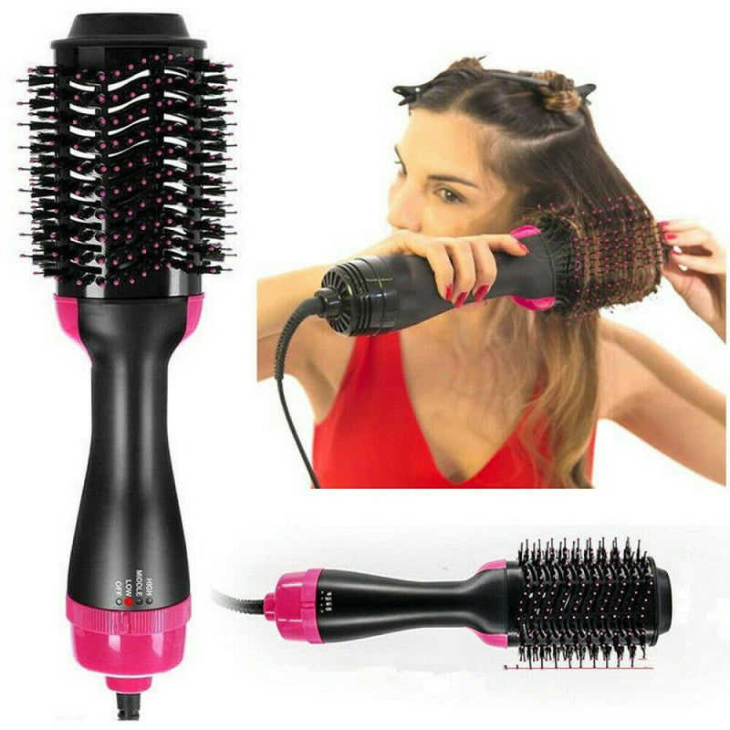 3 In1 Hair Curler Dryer Brush Electric Blow Dryer Comb Hair Curling Wand Detachable Brush Kit Negative Ion Straightener
