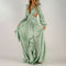 Ellafads Woman Dress  High Waist V-neck Women&