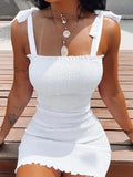 Sexy Women&#39;s Bodycon Dress 2022 New Summer Fashion White Sling Strapless Folds Mini Slim Pencil Print Tank Dresses For Women