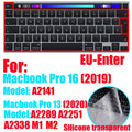 Keyboard cover for Apple Macbook pro13/16/15 Air13 inch All series Laptop silicone Case Clear Protector Skin A2442 A2337 EU/US