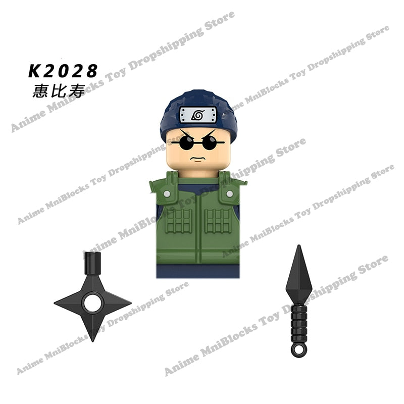 Naruto Sasuke Sakura Kakashi Obito Jiraiya Tsunade anime dolls Mini Action toy Figures cartoon Assemble blocks kid Birthday gift