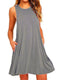 Women Black Blue Summer Dress 2022 Polyester  Short Sleeve O-Neck Tops Casual Loose Dress Female Street White Dress Vestidos