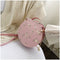 Hot Sale Sweet Lace Round Handbags High Quality PU Leather Women Crossbody Bags for Women 2022 Small Fresh Flower Chain Shoulder