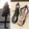 Pofulove Winter Boots Women Shoes Black Leather Boots Fur Ankle Booties Velvet Plush Warm Platform Shoes Fashion Designer Botas