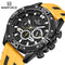 NAVIFORCE Luxury Watches for Men Fashion Silicone Strap Military Waterproof Sport Chronograph Quartz WristWatch Clock With Date