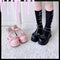 Womens Platform Boots Gothic Punk Shoes Lolita Ladies Wedges Thick Heels Cute JK Retro Harajuku 35-43 Plus Size New