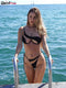 Weird Puss Beach Style Women Bikini 2 Piece Set Sexy Mesh Patchwork One Shoulder Bra Top+Bandage Briefs Vacation Trend Clubwear