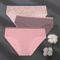 3PCS/Set Women Panties Cotton Underwear Patchwork Cute Design Female Lingerie Underpants Pantys Sexy Briefs Intimates for Girls