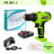 YIKODA 12V 16.8V 21V 25V Electric Screwdriver Cordless Drill Rechargeable Lithium Battery Mini Wireless Power Driver Tools