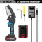 21V Portable Mini Electric Pruning Saw Rechargeable chainsaws Wood Spliting Chainsaw Woodworking Tool for Orchard Branch Clip