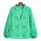 Embroidery Women Blouse Summer 2022 New Fashion Long Sleeve Female Smock Shirt Top Clothing Wears