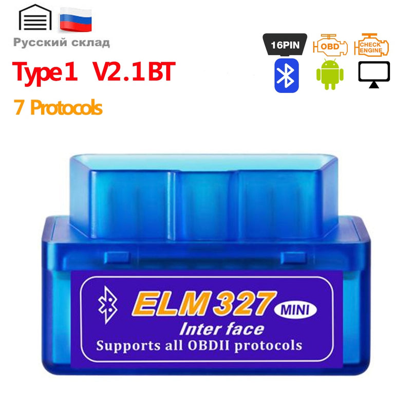 OBD2 Mini Scanner ELM327 Bluetooth V2.1 for Android Torque ELM327 V1.5 PIC18F25K80 Code Reader Car Scanner Auto Diagnostic Tool