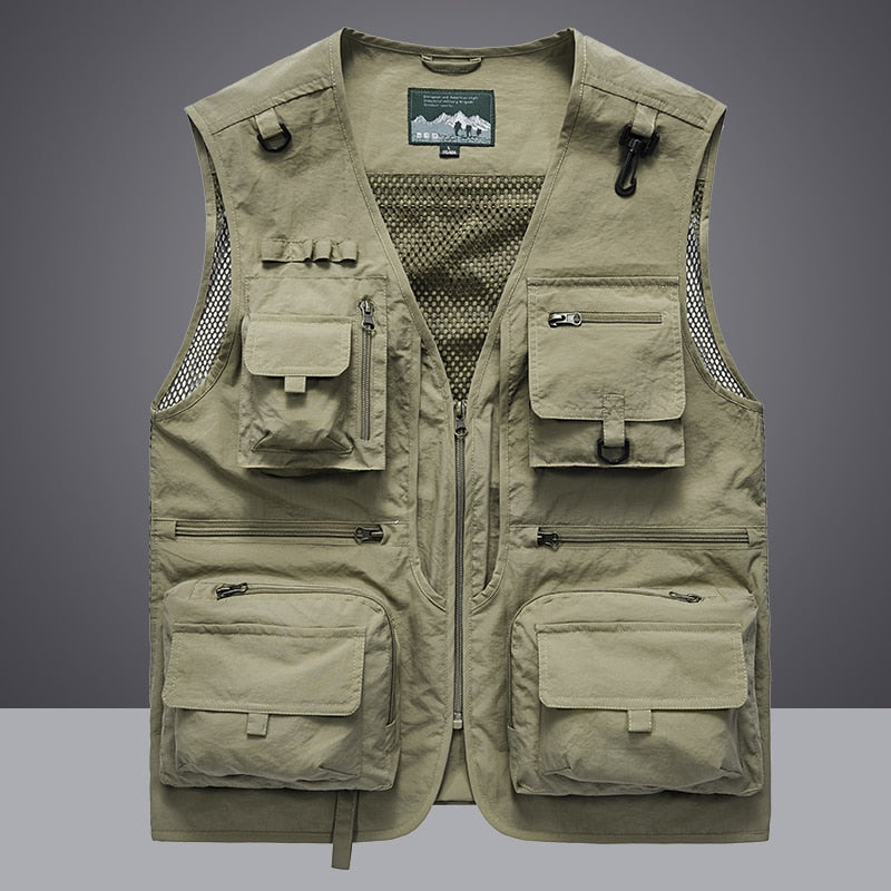Summer Men Unloading Tactical Vest Coat Casual Men&