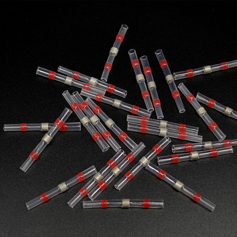 Solder Seal Heat Shrink Waterproof Butt Wire Connectors Terminals Electrical Copper with A Soldering Sleeve Bullet Connector