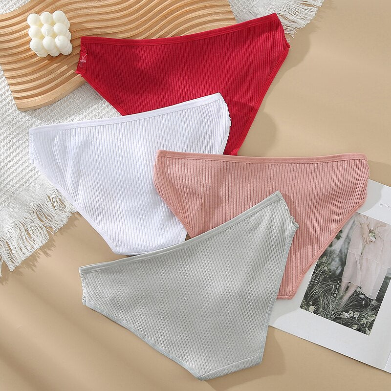 Cotton Panty 3Pcs/lot Solid Women&