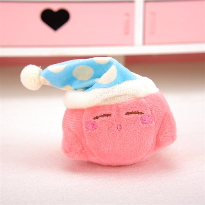 Fashion Star Kirby Plush Toys Keychain Chilkdren Toy Cute Pink Kirby Keychain Car Pendant Key Chain Woemen Keychains Toys Gifts