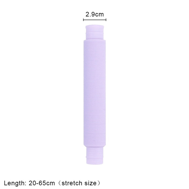 Pop Tube Sensory Toy Fidget Anti Stress Relieve Stretch Bellows Children Multicolor Squeeze Folding Pipe Autism ADHD Anxiety Toy