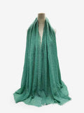 Pleated Plain Hijab Scarf Muslim Women Cotton Crinkle Headband Veil Scarves 2021 Fashion Islamic Headscarf Head Wraps Turban