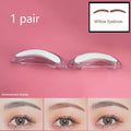 1 Pair Profession Brow Stamp Sponge Stencil with Handle Lazy Quick Make Up Eyebrow Template Seal Spare Eyebrow Powder Print Tool