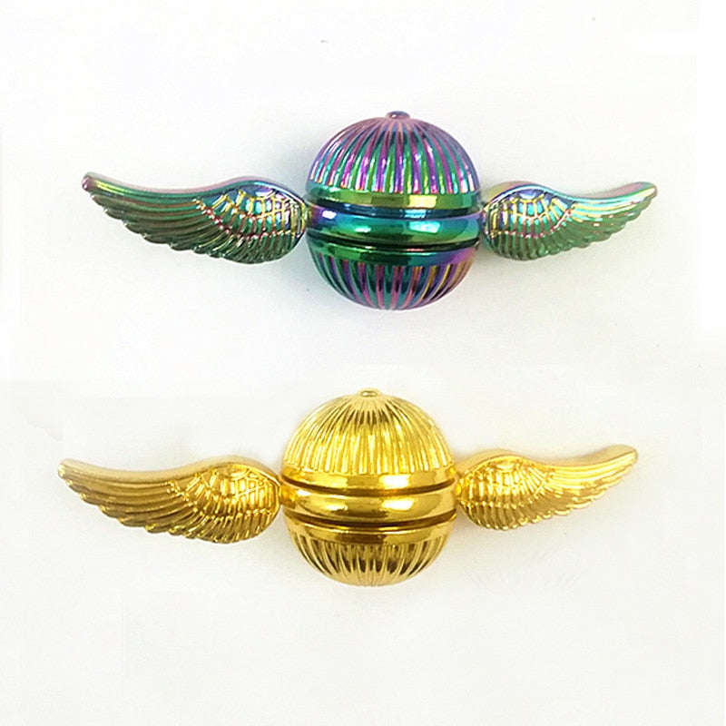 Golden Snitch Fidget Spinner Toys Relief Anxiety Autism Children Hand Toy Children Gift Long-lasting Rotation With Wings