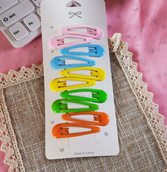 10pcs Snap Hair Clips for Girls Clip Pins BB Hairpins Color Metal Barrettes for Baby Children Women Girls Styling Accessories
