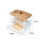 Acrylic Makeup Organizer Cotton Pad Storage Box For Cotton Swabs Rod Cosmetics Jewelry Organizer with Bamboo Lid Repacking Boxes