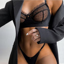 Sexy Lingerie Lace Bra Set Transparent Underwear Hot Erotic Lingerie Set Push Up Bra with Panty Set Red Briefs Sets Panty Set